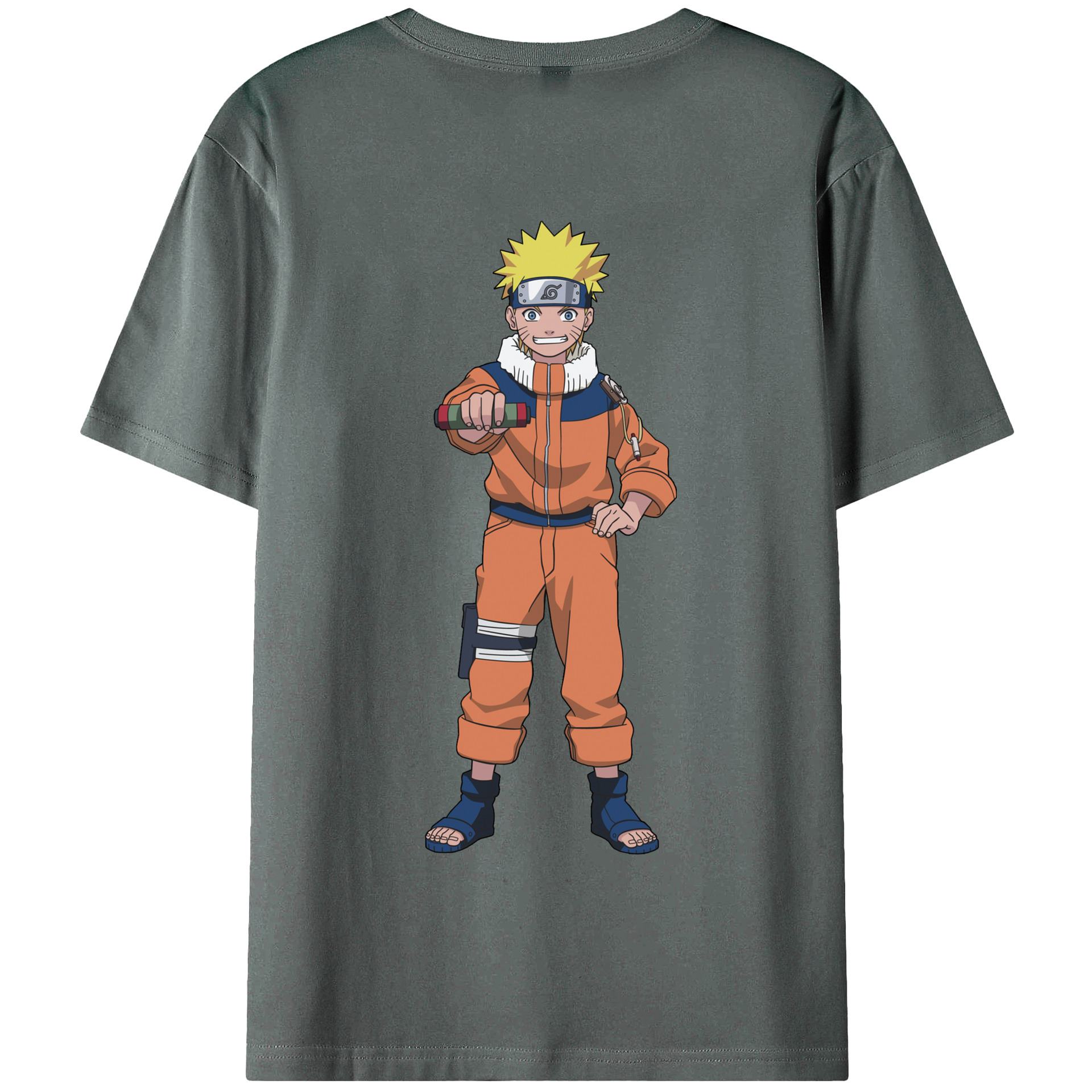 （画像用） NARUTO -ナルト- うずまき ナルト Uzumaki Naruto 綿100％半袖Tシャツ（背面プリント）